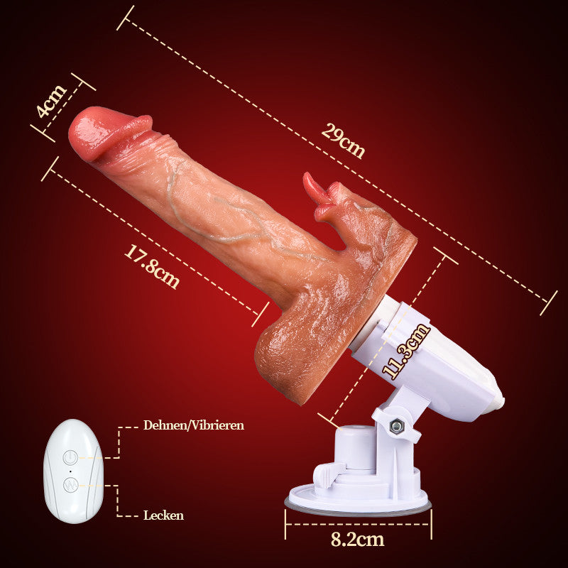 Acmejoy – Sexmaschine, 90°, automatisch verstellbarer Vibrator mit 8 stoßenden, vibrierenden und leckenden Dildos