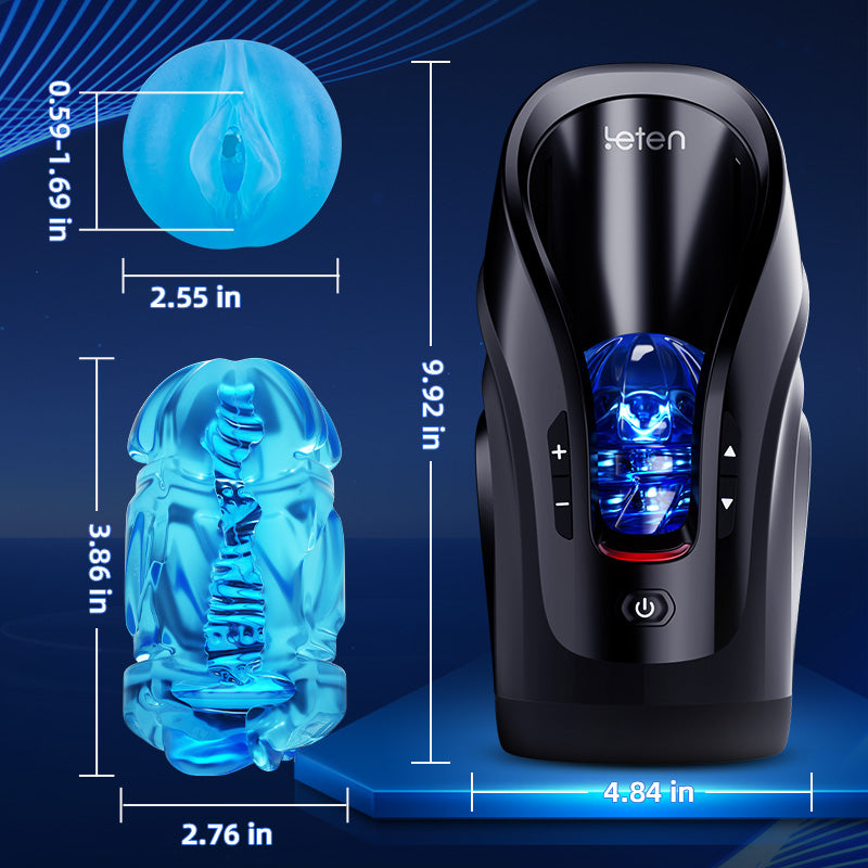 Acmejoy -Leten 3D Fleshy Telescopic Vibrating Automatic Male Masturbator Blowjob Stroker
