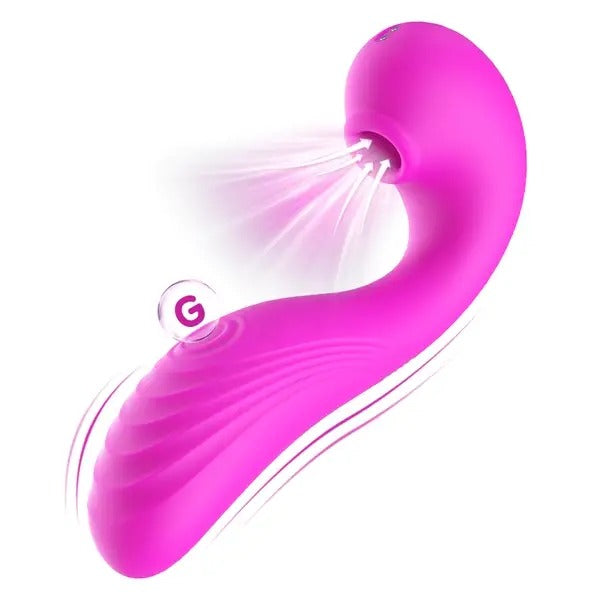 TRIPLE AROUSAL Clitoral Sucking 5 Licking 10 Vibrating Vibrator BKC TRIPLE AROUSAL Clitoral Sucking 5 Licking 10 Vibrating Vibrator BKC