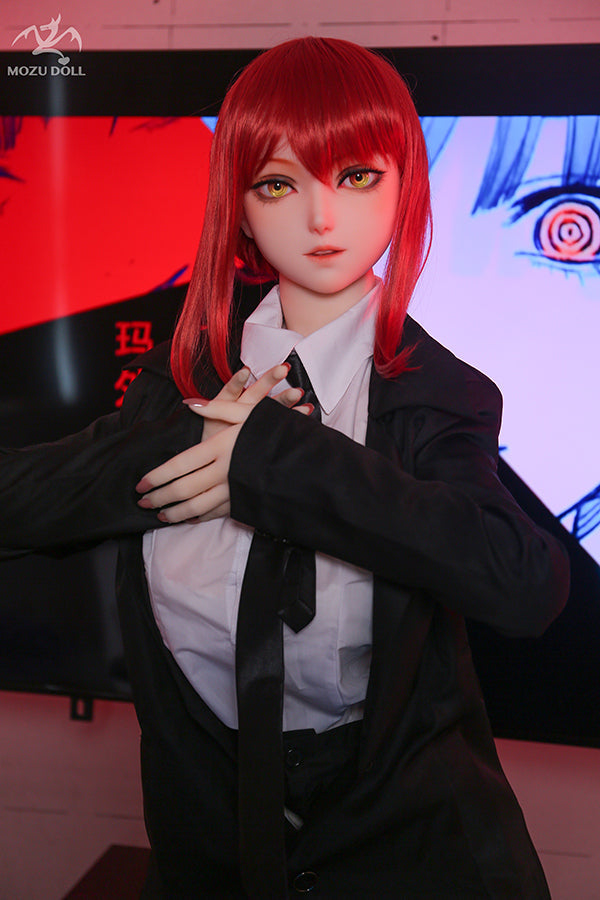 makima sex doll Realistic 76cm Makima Mini Sex Doll, Red Ponytail Handsome Hentai Figu –  Kemelia main image 0