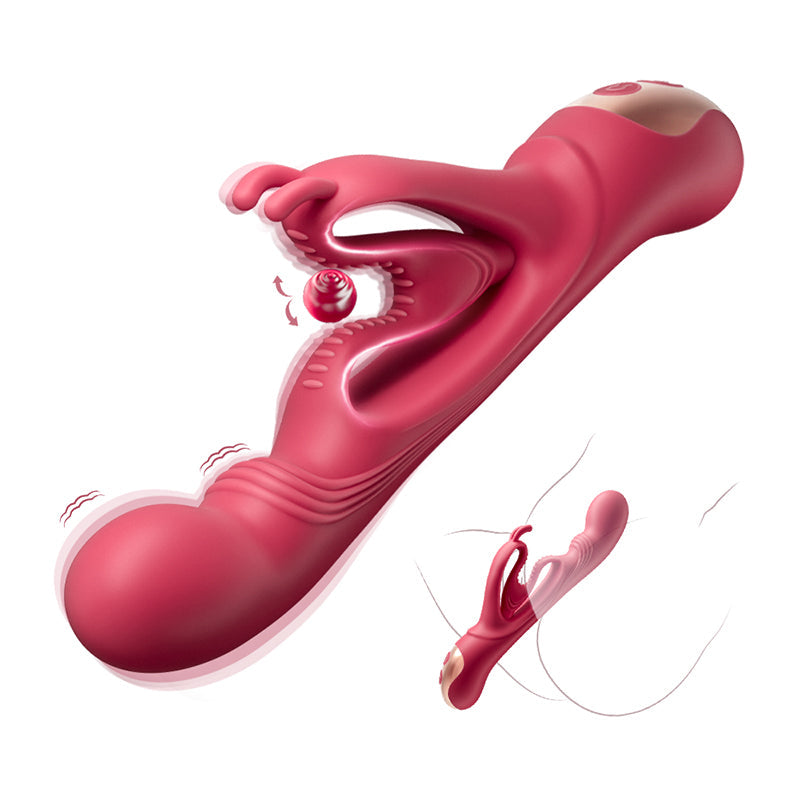 womens rabbit vibrator 3 in 1 G Spot Vibrators with 10 Flapping, 10 Vibrating & 10 Sucking  Patterns,Rabbit Vibrator Sex Toys for Women,Couples Adult Toys(Green)