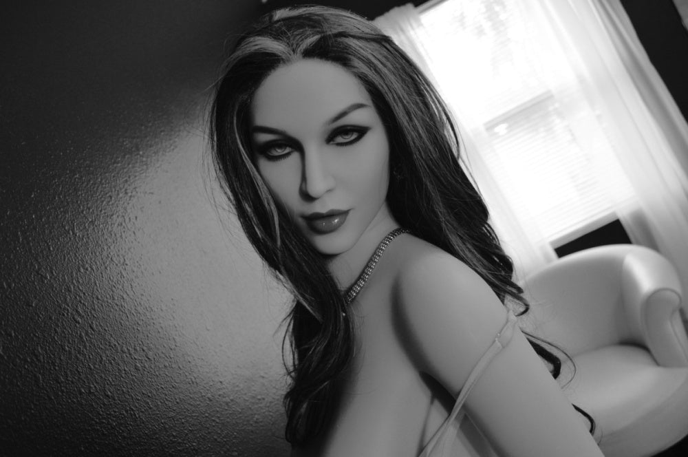 158cm/5ft2 C-cup Pregnant Brunette Hair Big Booty TPE Sex Doll – #117 C Head