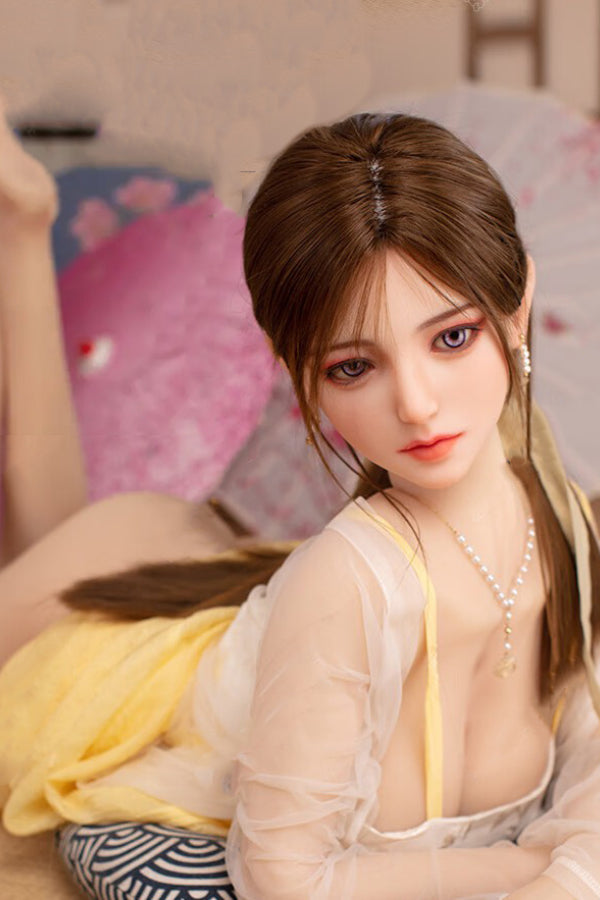 160cm/5ft3 D-cup Chinese Silicone Head Sex Doll - Wennie