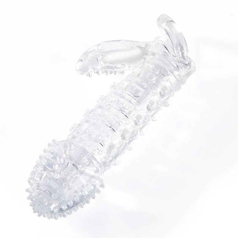 Transparentes vibrierendes Penishülle 19,6 cm