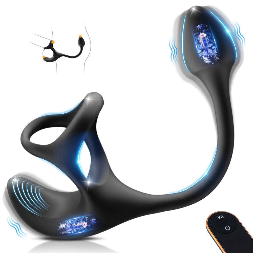 Zenith - Vibrating Anal Plug with Penis Rings  BKC