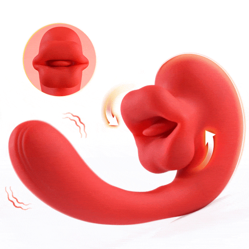 Acmejoy - Tongue Licking Vibrator with 10 Biting Clitoral Stimulators