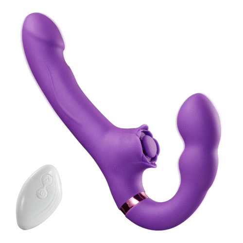 Loria - for Couples 10 Tapping & Vibrating G-spot Clit Stimulator Stra  BKC
