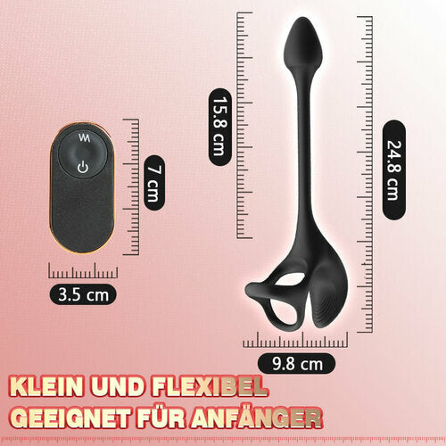 Anal Plug kugelförmiger Vibrationsstimulator mit Penisringe
