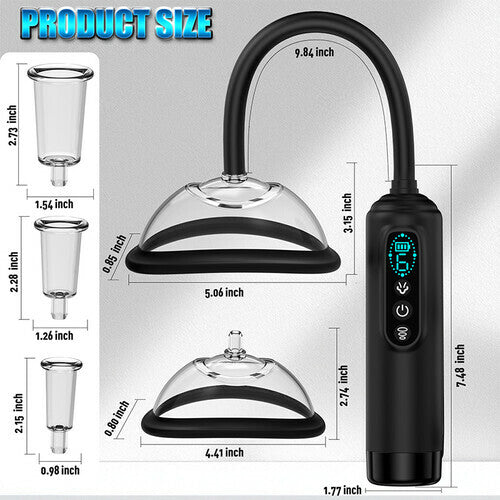 Acmejoy - Automatic Vacuum Nipple Pump & Vagina Pussy Pump With 5 Cups