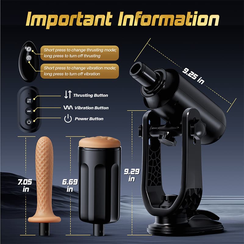 ThrustMax Hands-Free Use Fully Automatic Masturbation Cup (with stand)