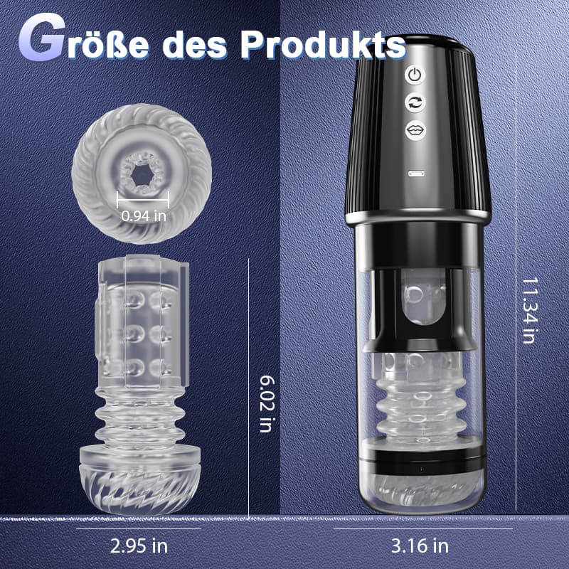 5 Rotierend 5 Lutschend 7 Vibrierend Masturbation & Training 2 IN 1