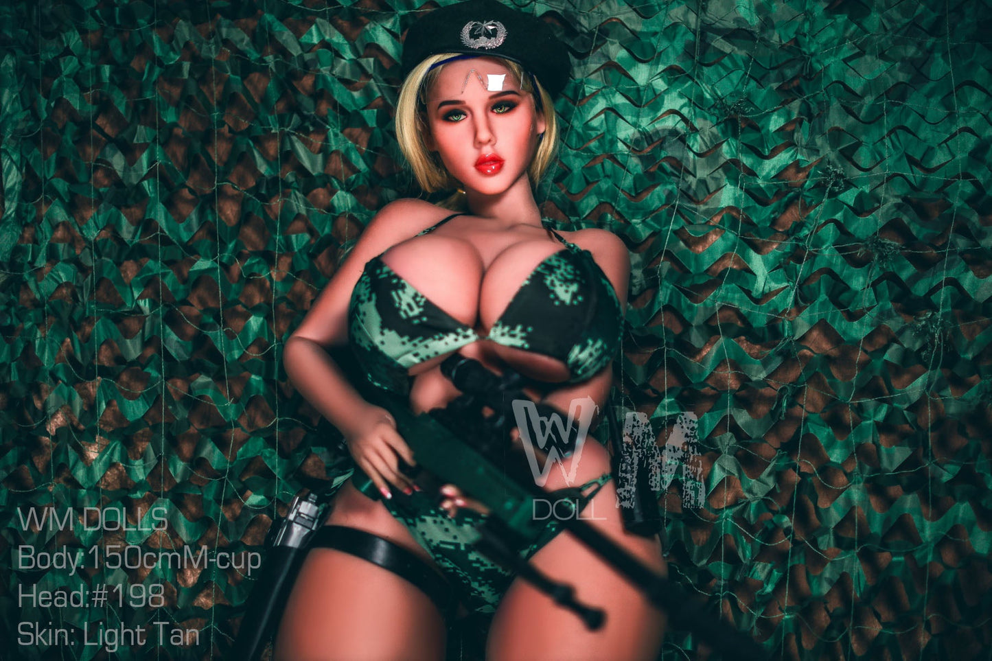 150cm/4ft11 M-cup BBW Thick Big Booty TPE Sex Doll with #198 Head