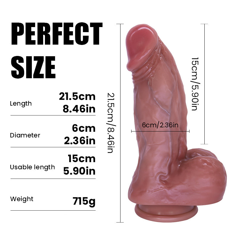 Acmejoy - Thick & Textured Manual Dildo 8.46 in