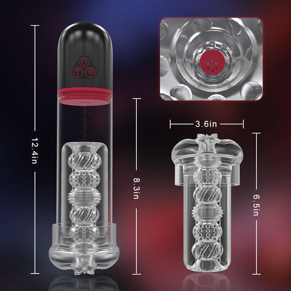 2 IN1 9 Vibration 3 Saugmodi Penispumpe S-HANDE