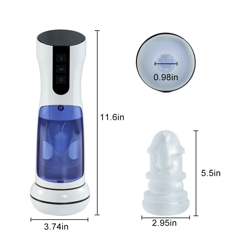 Cosmic Warrior 2 7 Frequenzen Vibrieren Beheizte Einziehbare Masturbation Cup