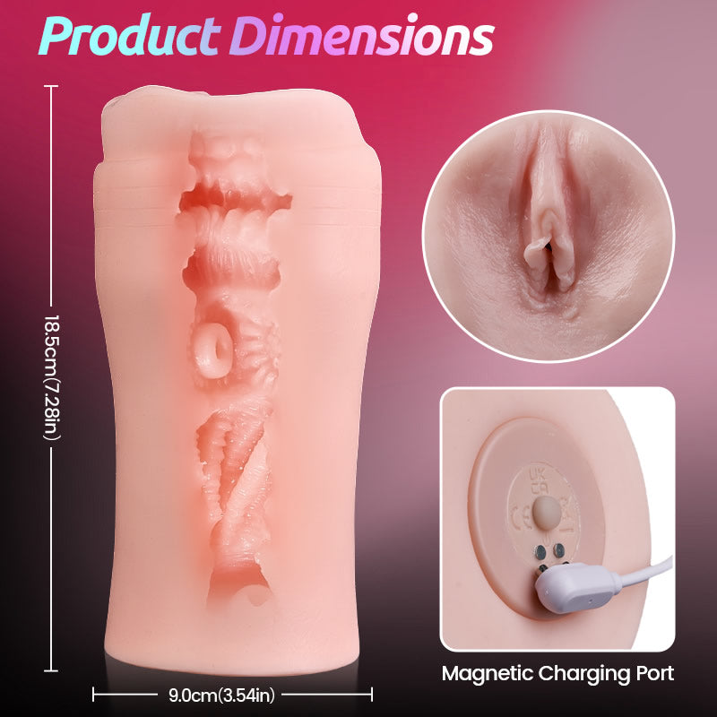 Thrill - 10 Vibrations 7 Frequencies 3 Intensities Simulated Masturbator Male Sex Toy