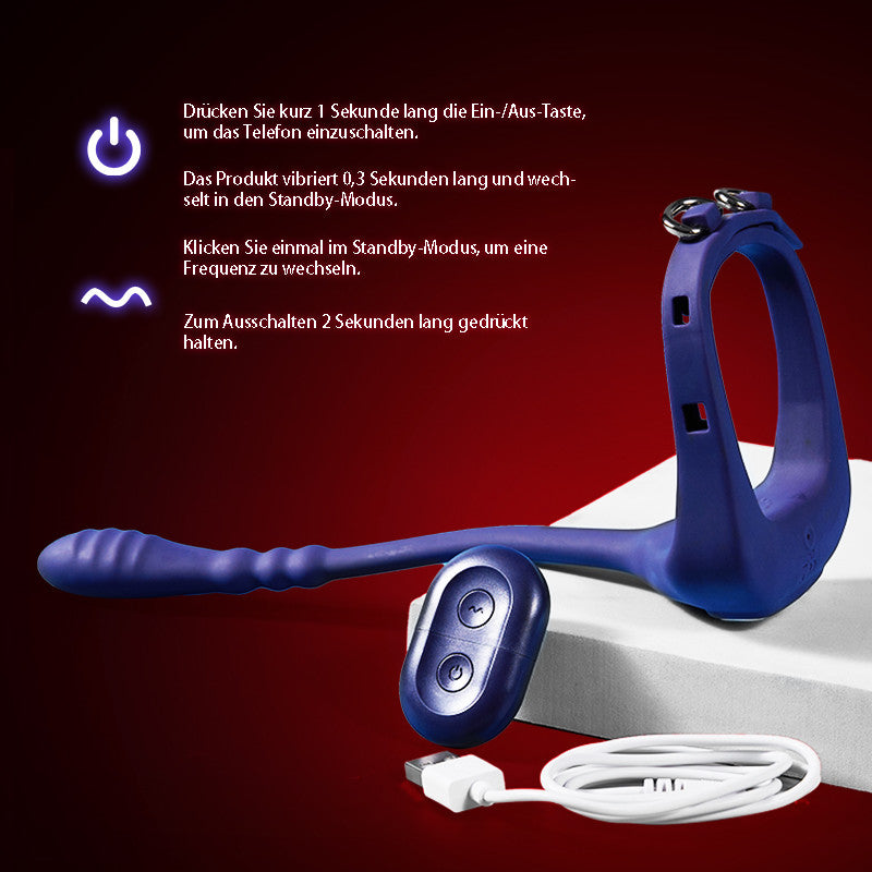 Herr der Ringe 10 Vibrierender Analmassager mit Penisring