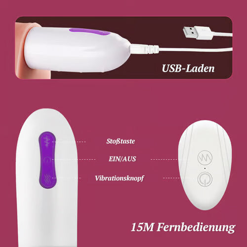 4 IN 1 Dildo 8 Stoßen Wärme Rotieren Vibrieren Acmejoy