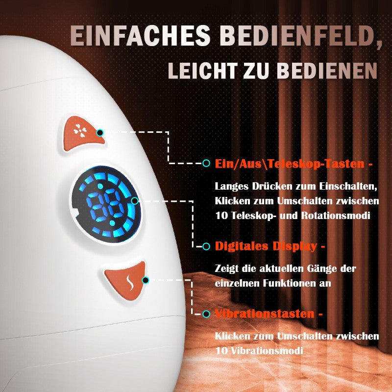 Explorer-Innovative Vergnügen Dual Entrance Elektrische Masturbator Hoden Massage + Glans Orgasm