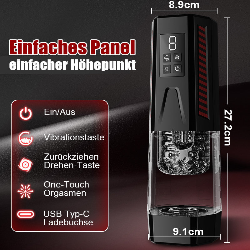 Mars - Oral Dominator 7 vibrierend 7 dehnend 7 rotierend Doppelmotor 4-in-1 Masturbateur