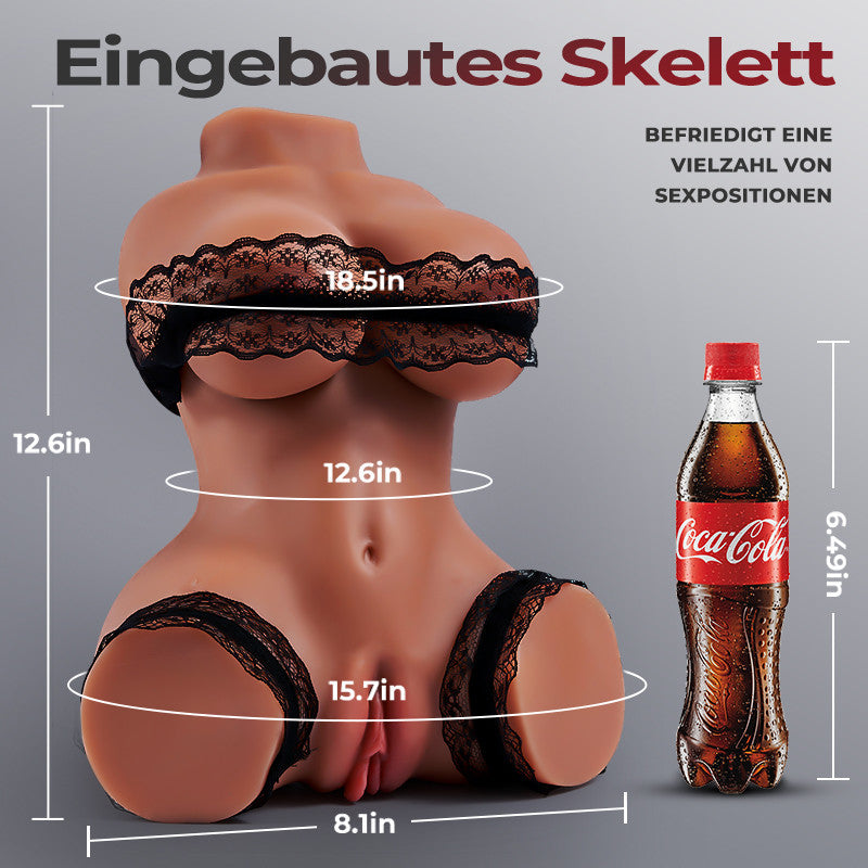 Callie 2.7KG 3 IN 1 Doggystyle Braun Realistischer Sexpuppe