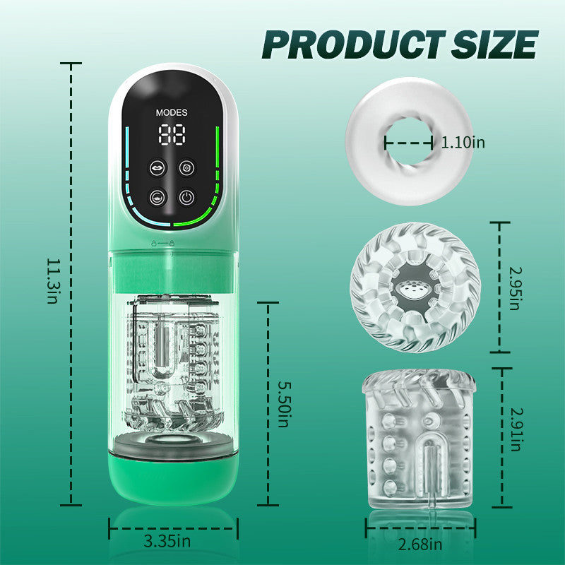 Starry Gaze 4 IN 1 Tasse de Masturbateur Rotatif et Vibrant pour Hommes