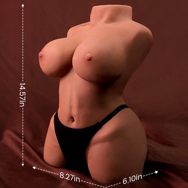 Vicky Voluptuous Doll: Realistische braune Haut und Doppeltunnel für wilden Spaß