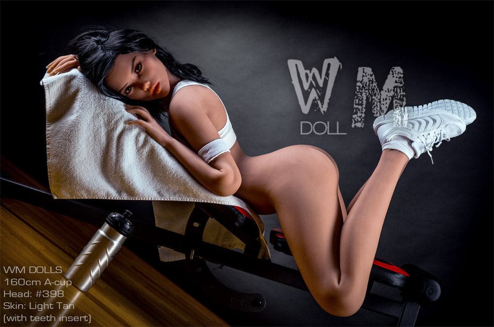 160cm/5ft3 A-Cup Beautiful Black Hair TPE Sex Doll with #398 Head