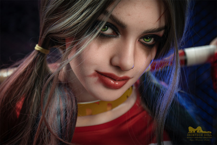 166cm/5ft5 A-Cup Harley Quinn Realistic Silicone Sex Doll - S27 Natural