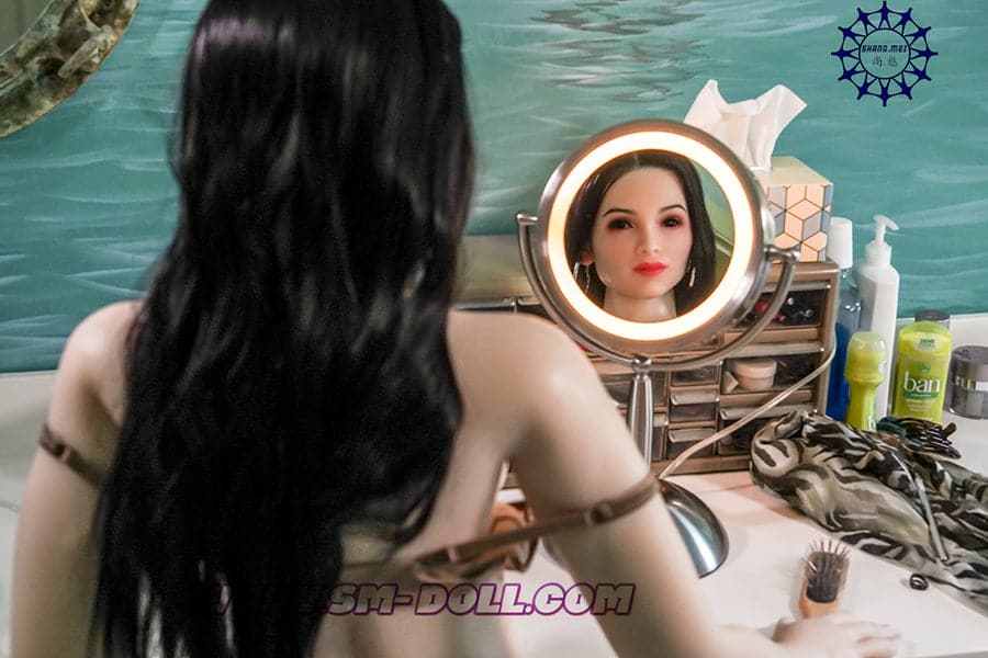 156cm/5ft1 C-cup Realistic Mature Skinny Silicone Sex Doll with #X2 Head