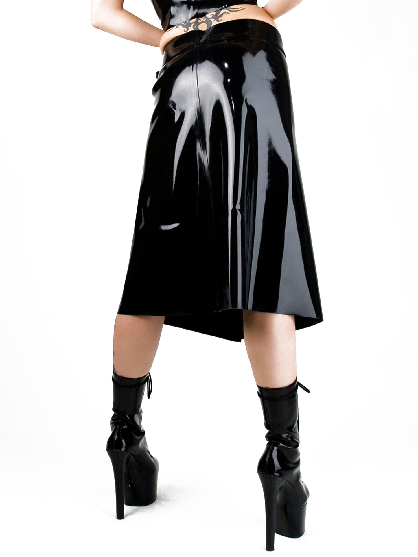 Latex/Rubber Black Kilt