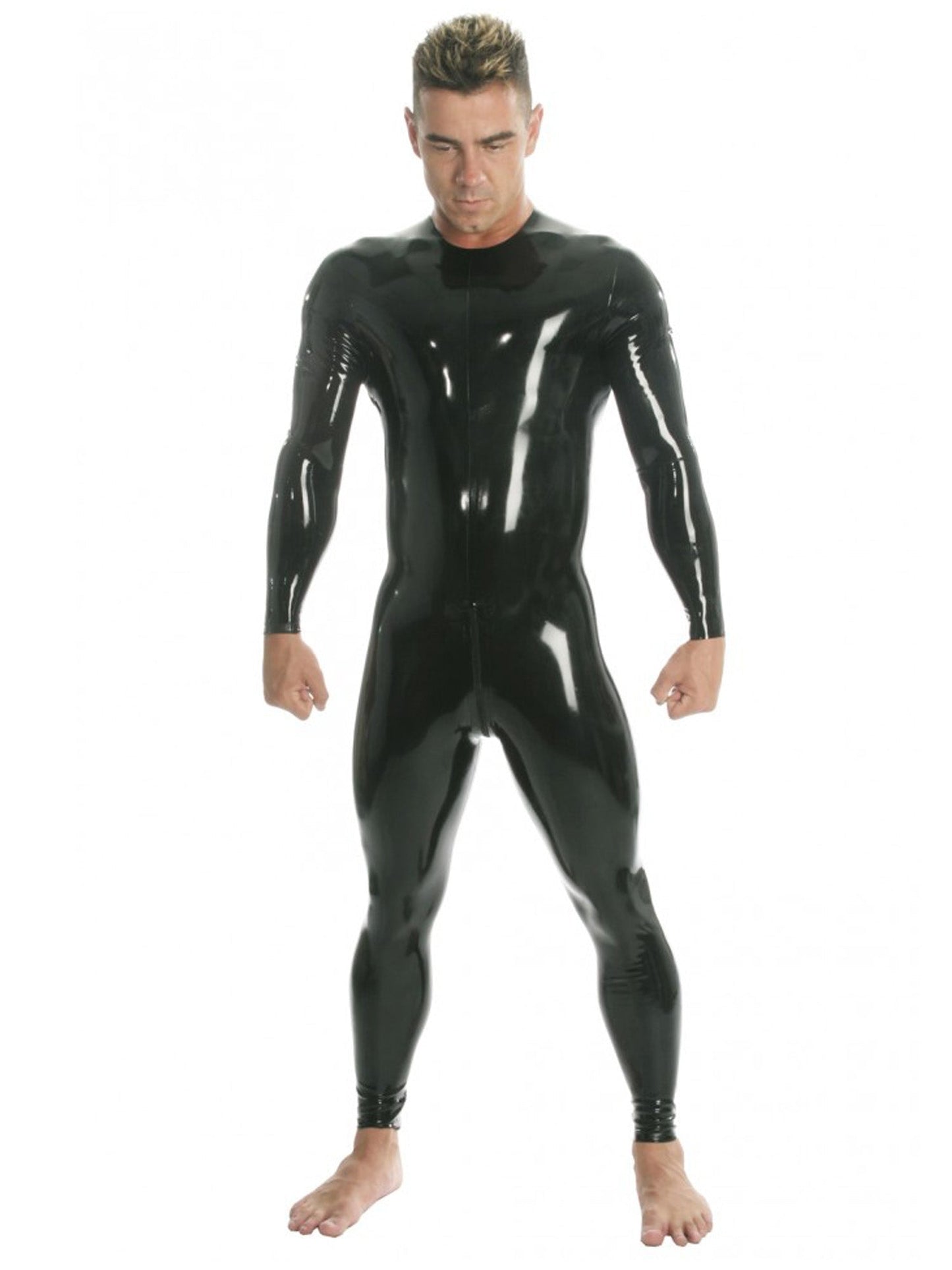 Latex/Rubber Catsuit Neck Entry With Crotch Zip