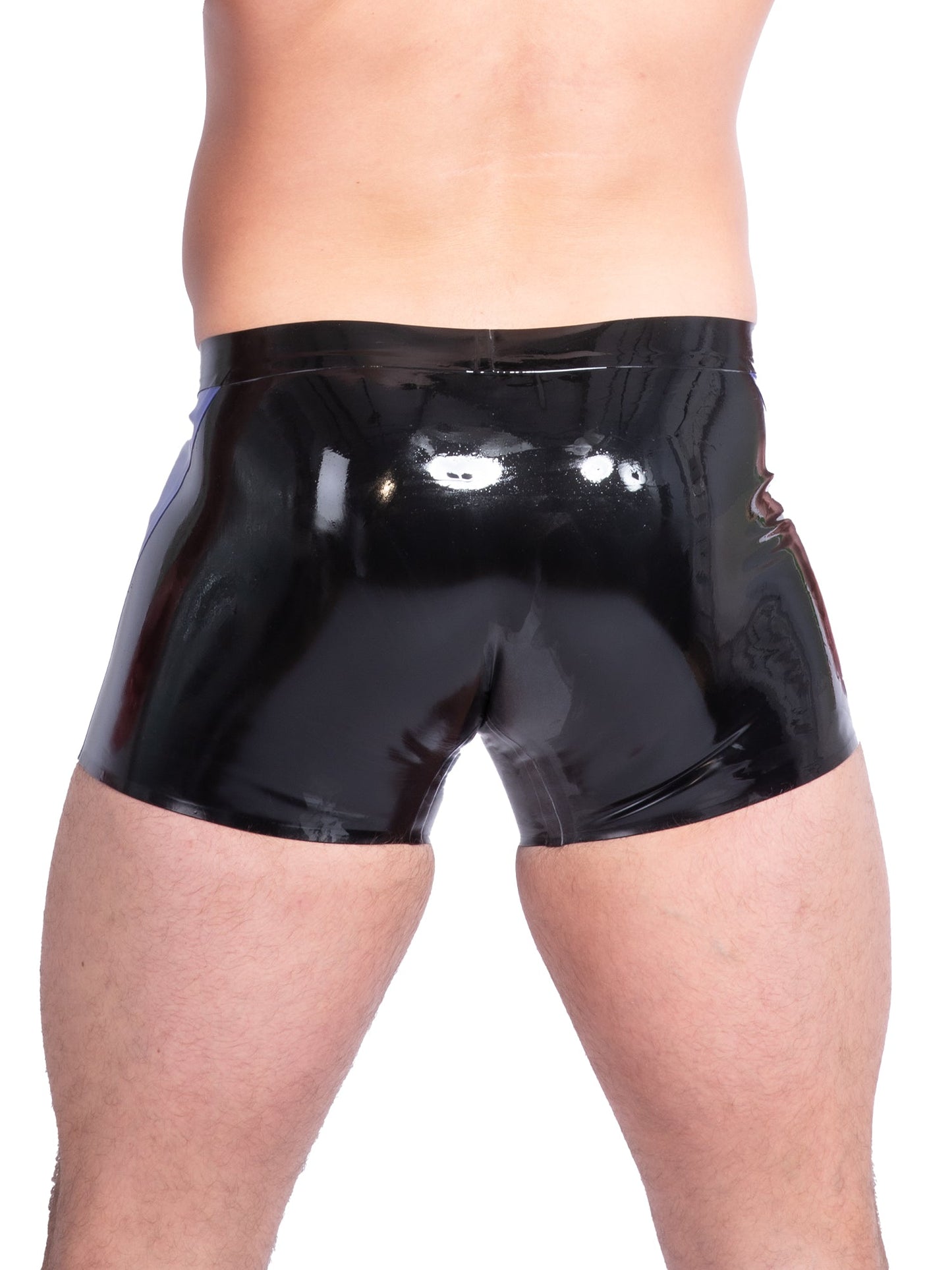 Latex/Rubber Boxer Shorts Blue and Black
