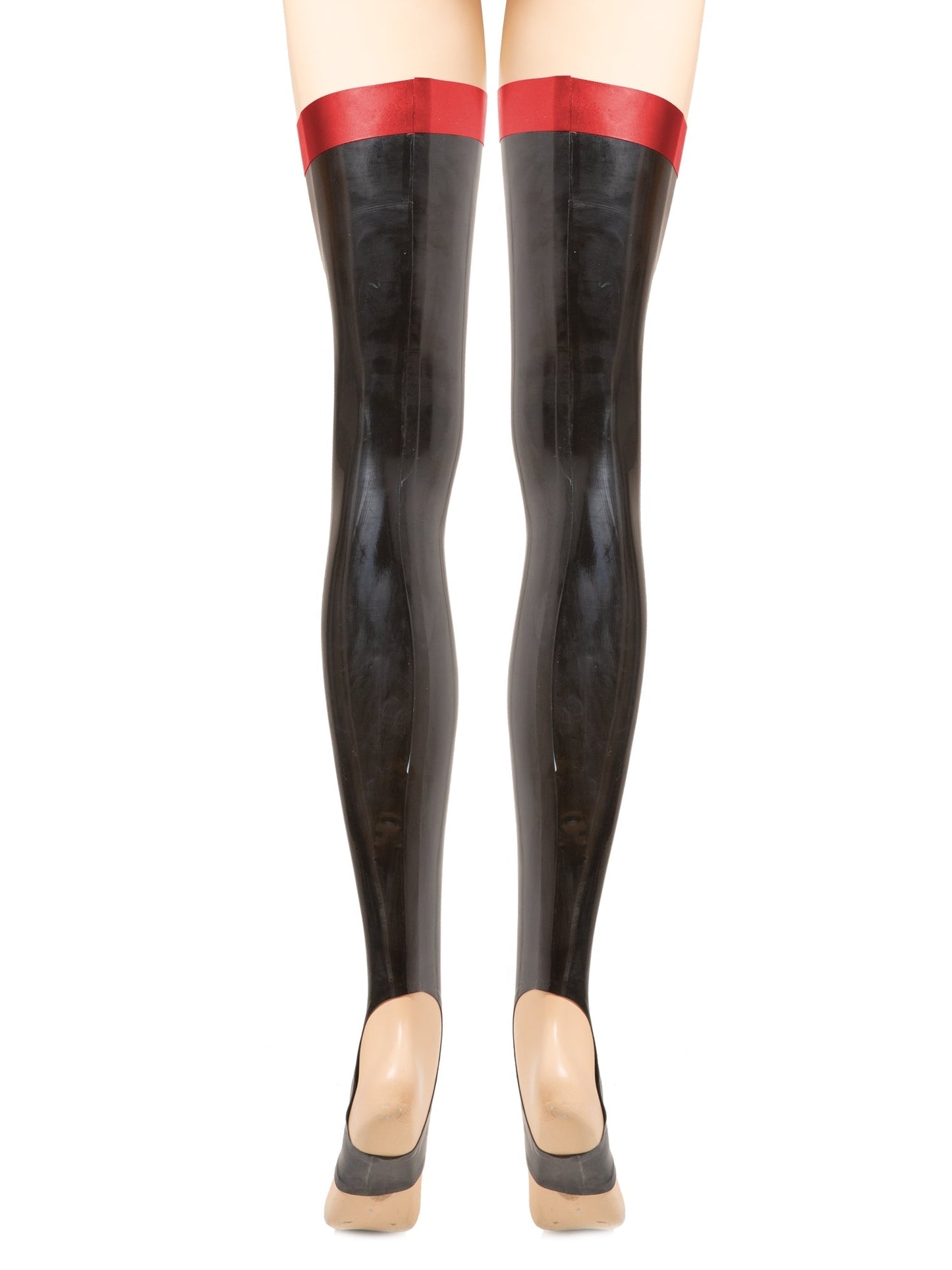 Renegade Latex/Rubber Footless Stockings With A Rear Seam