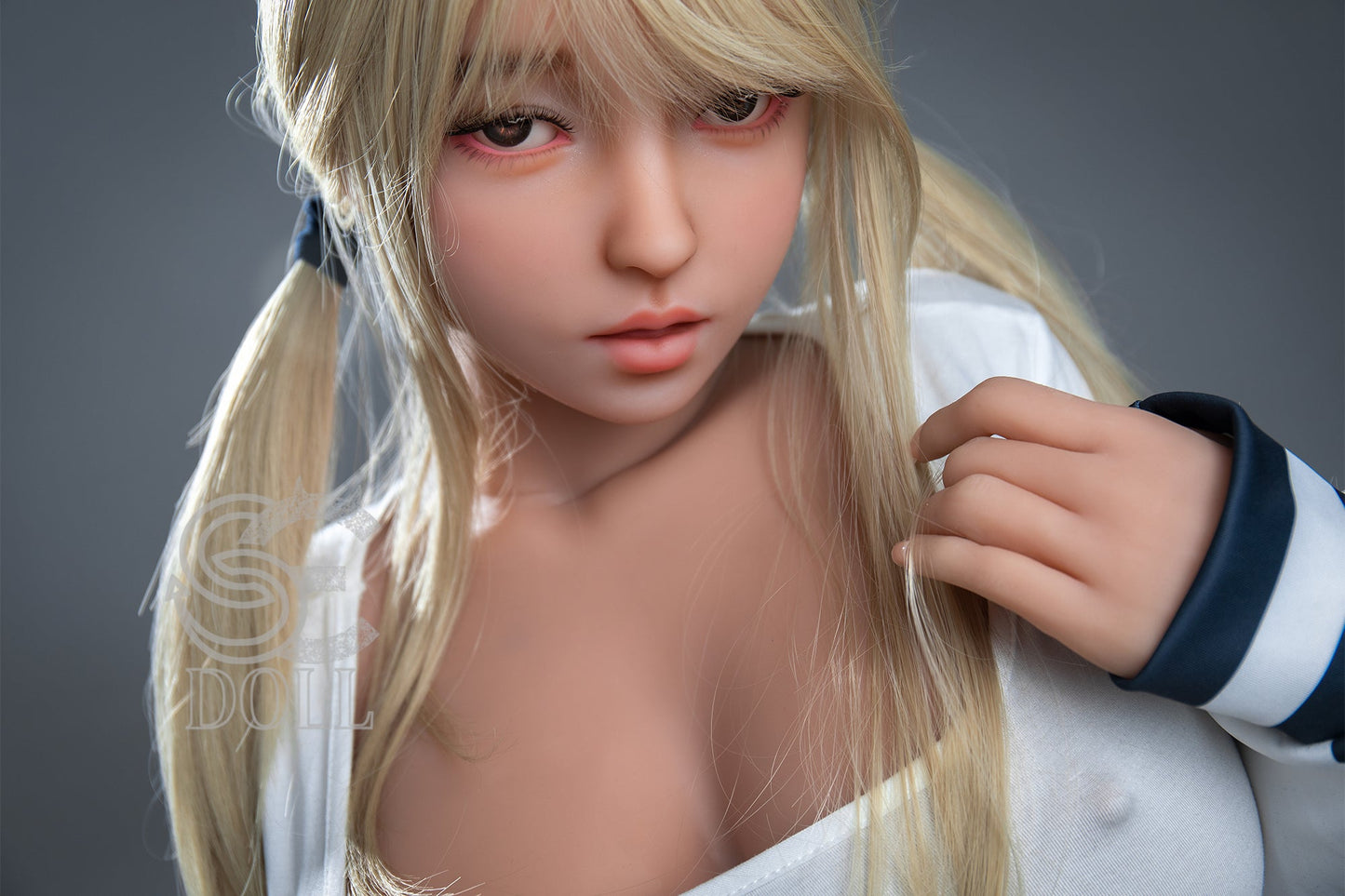 EU In Stock - 157cm/5ft2 H-cup Blonde Sex Doll SED255 Head#120 - Melody.A (baseball jacket)