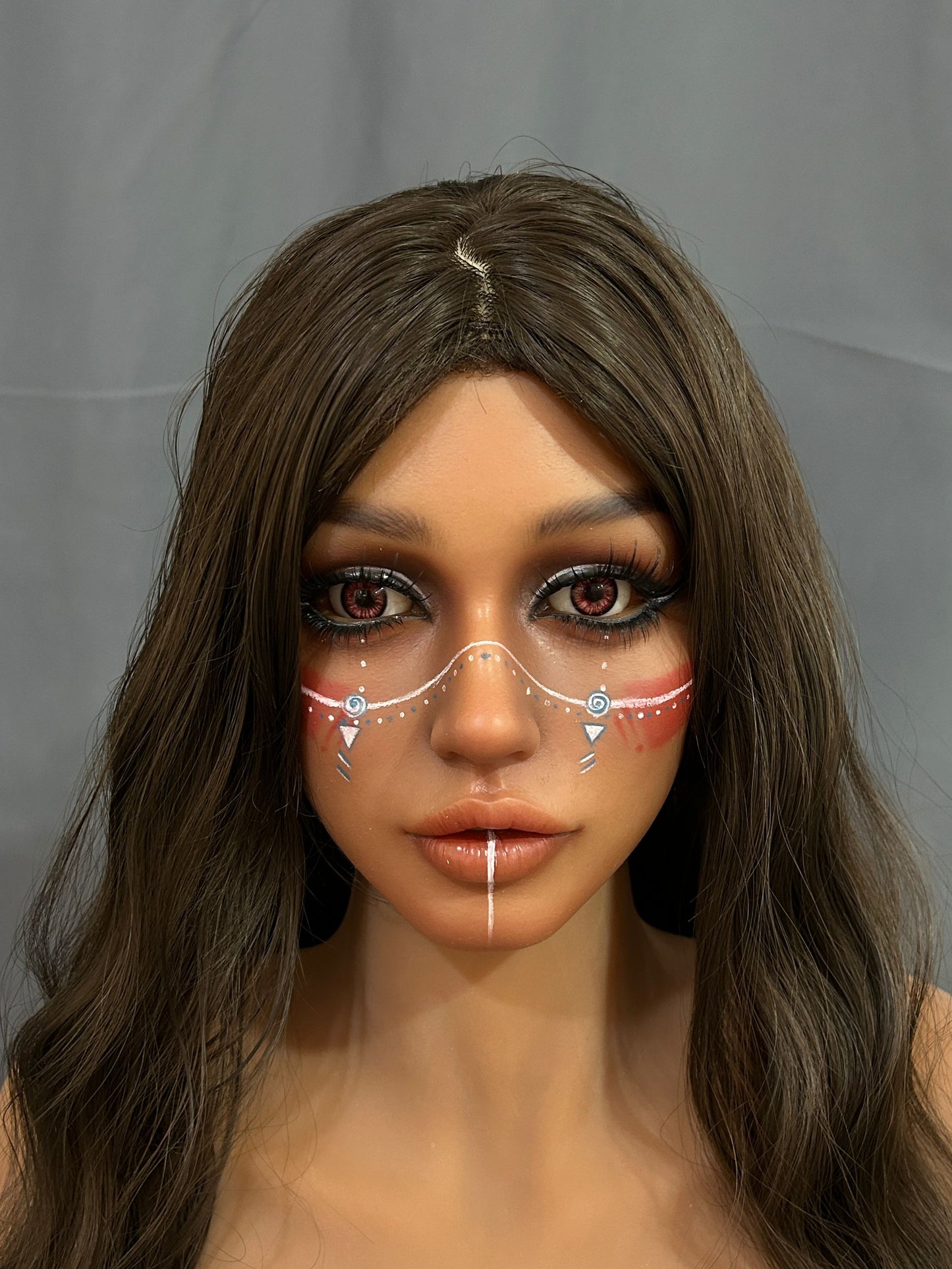 EU In Stock - 159cm/5ft3 E-Cup Silicone Head Sex Doll SG3 - Ada Dark Tanned