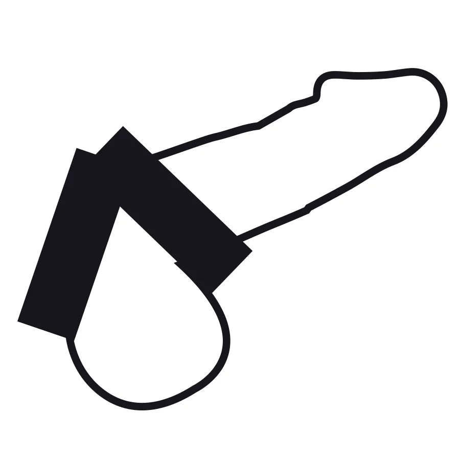 Cockring En Cuir Et Caoutchouc Pour Éjaculation Retardée