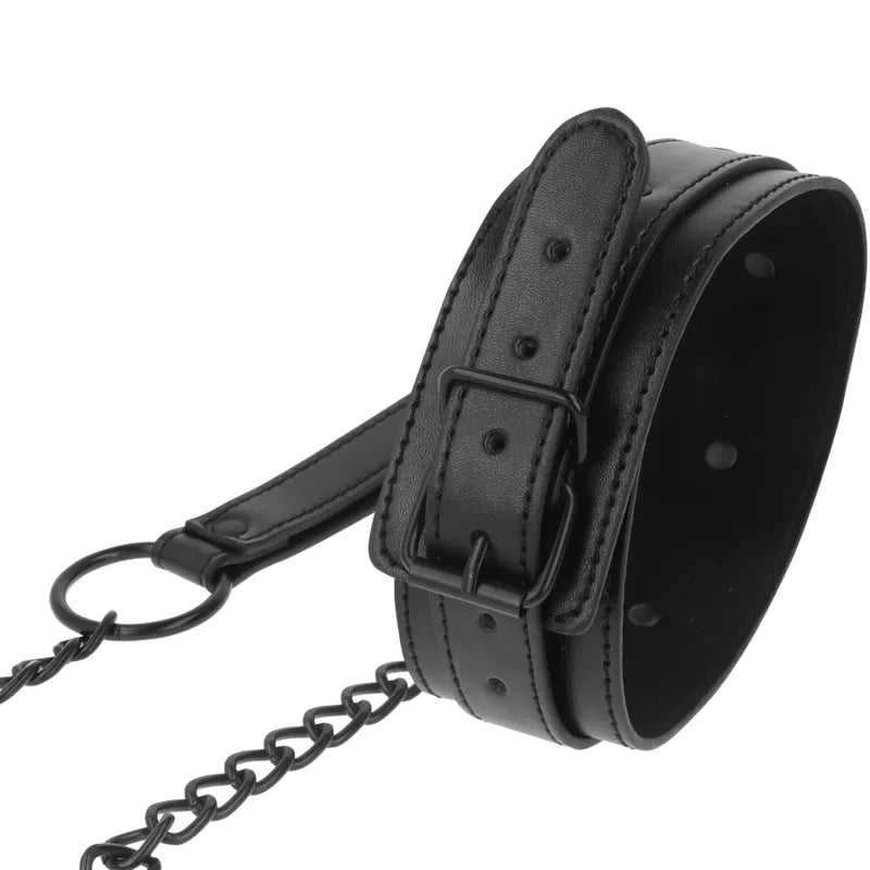 Collier Cuir Vegan Ajustable Bdsm