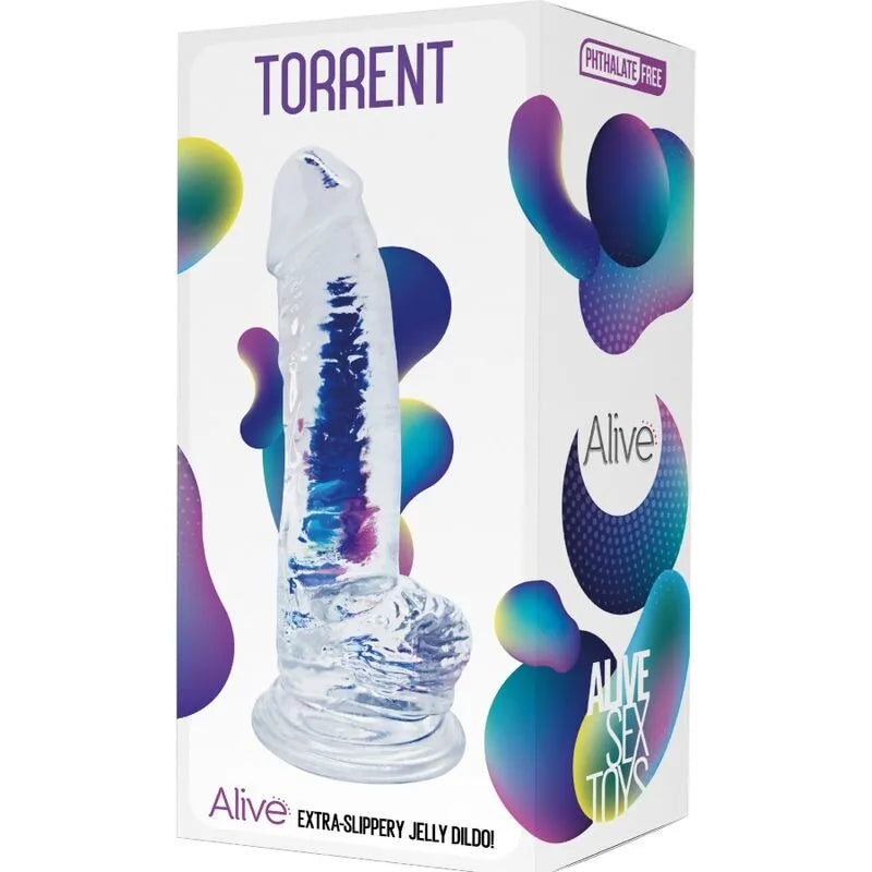 Gode réaliste transparent hypoallergénique étanche 20cm
