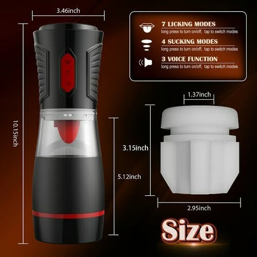 Elita - Life-Like Oral Fun 7 Tongue Licking 4 Sucking Stroker