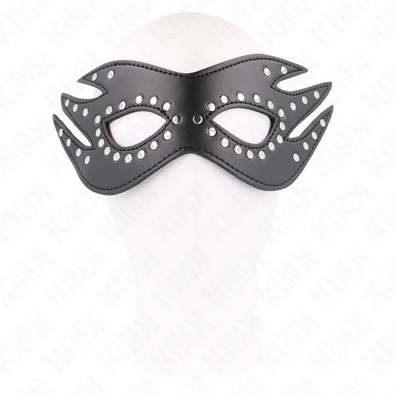 Masque BDSM Cuir Satin Élégance Sophistiquée