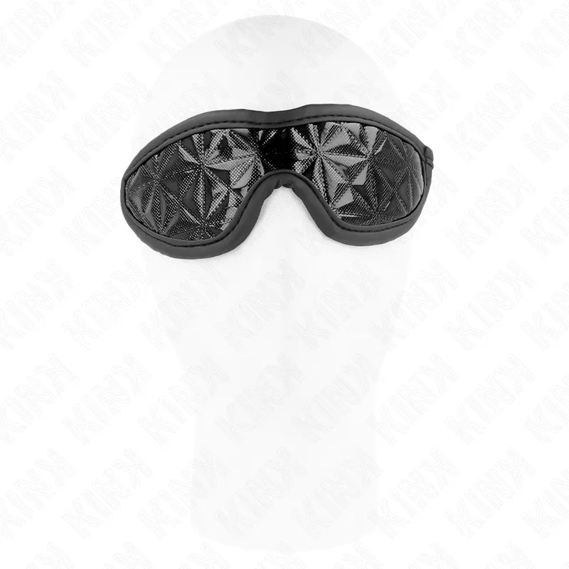 Masque BDSM Ajustable Satin Cuir Sophistiqué