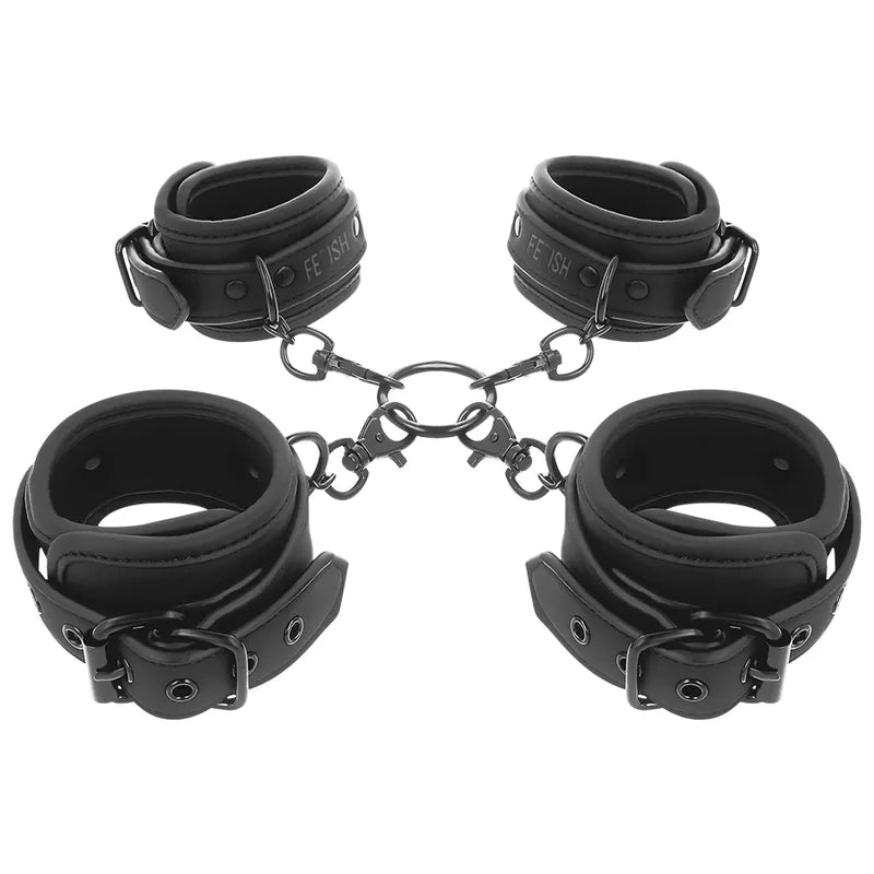 Menottes Bdsm Cuir Vegan Confort Réglable