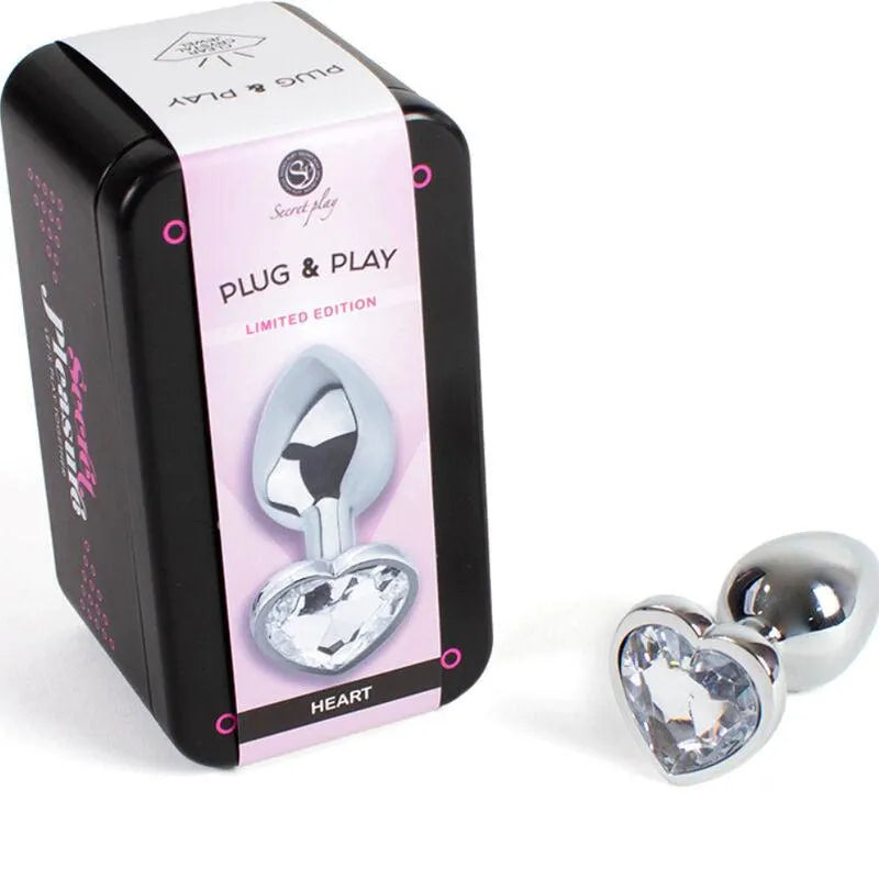 Plug Anal En Metal Ultra-Lisse Cristal Clair