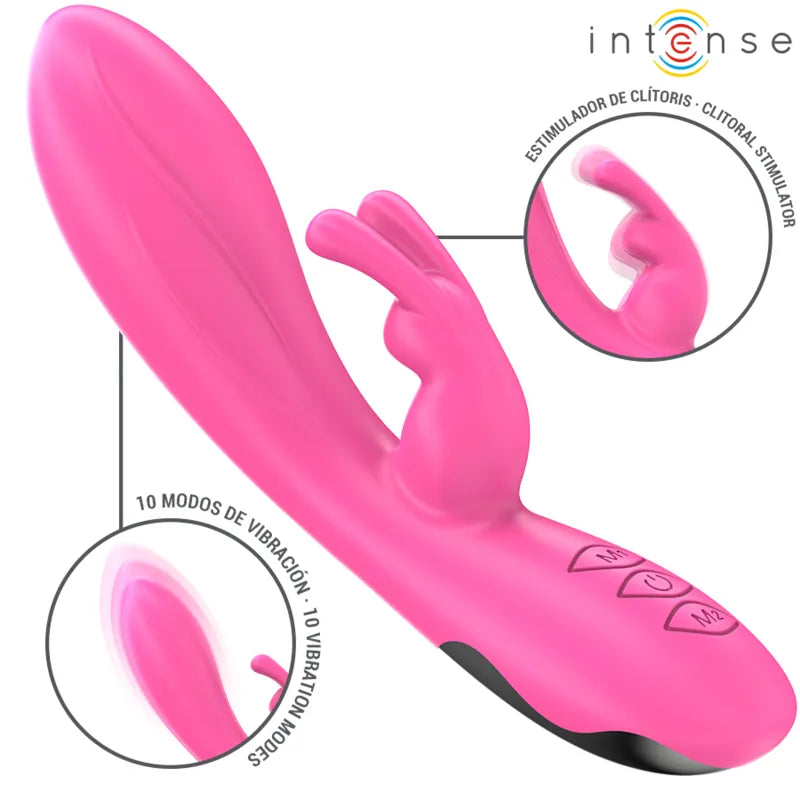 Vibromasseur Rabbit Rose Silicone Puissant  BKC