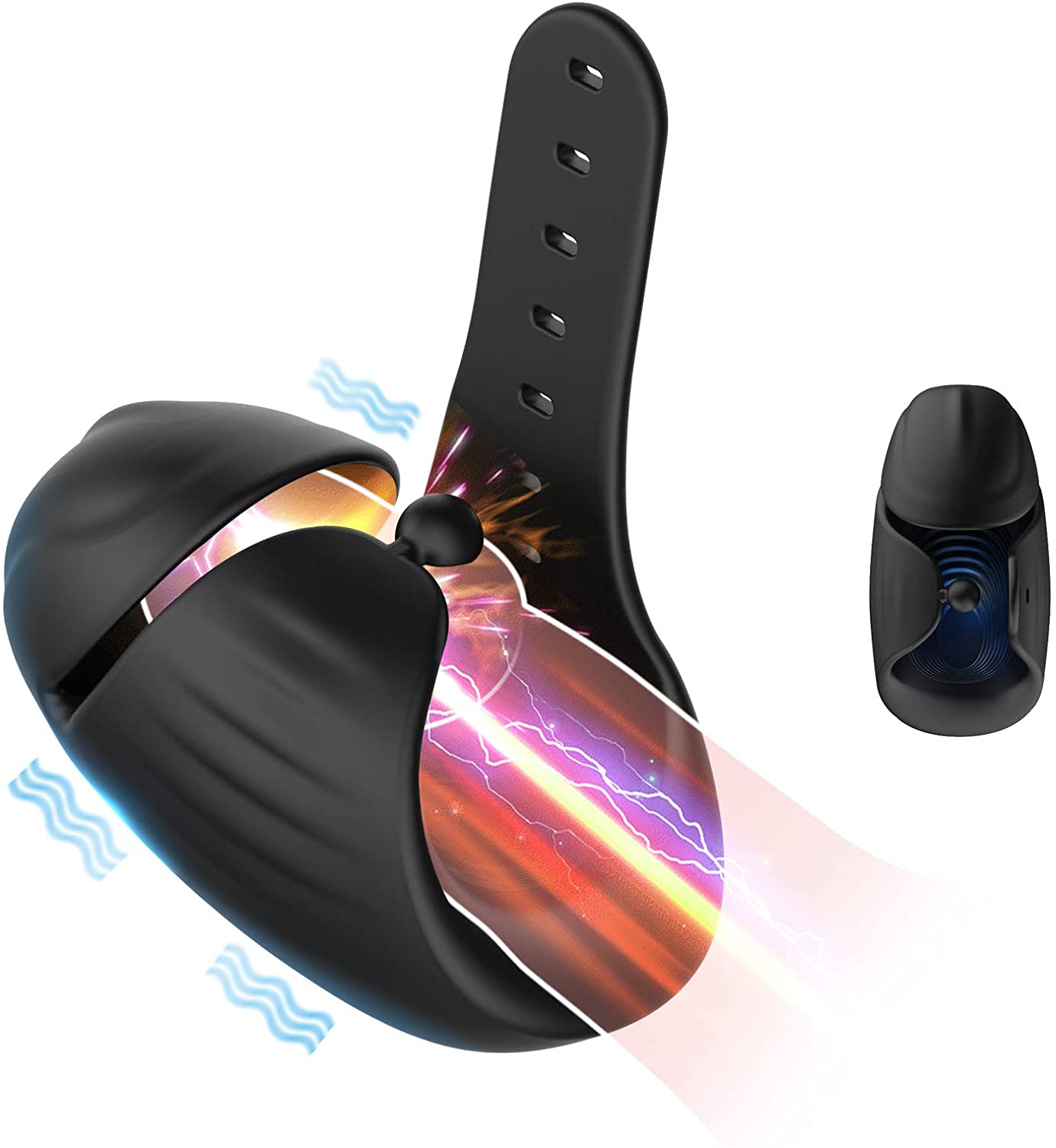 Adjustable Glans Vibrator Penis Massager BKC Adjustable Glans Vibrator Penis Massager BKC