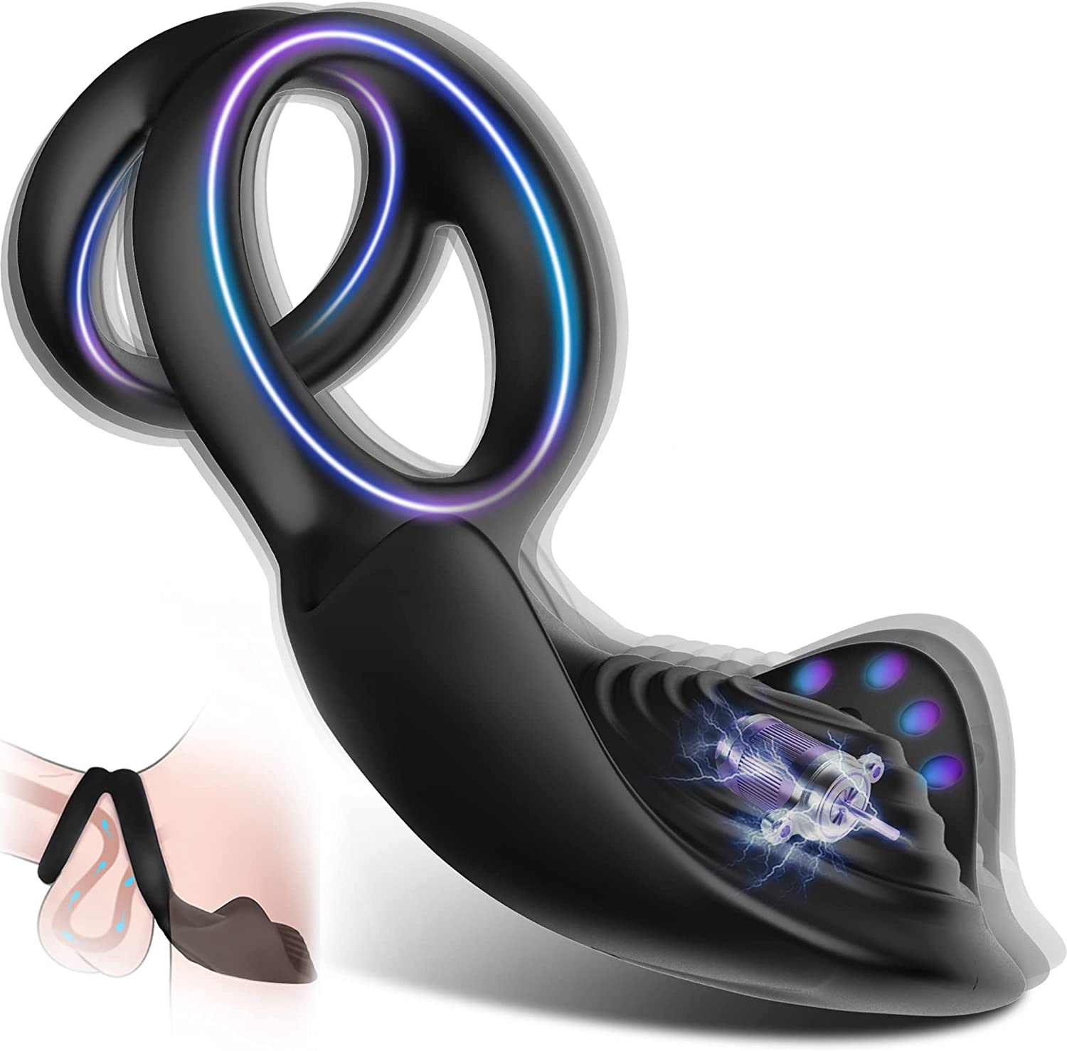 Testicle Vibrator for Men Penis Massager Ring Dildo BKC Testicle Vibrator for Men Penis Massager Ring Dildo BKC