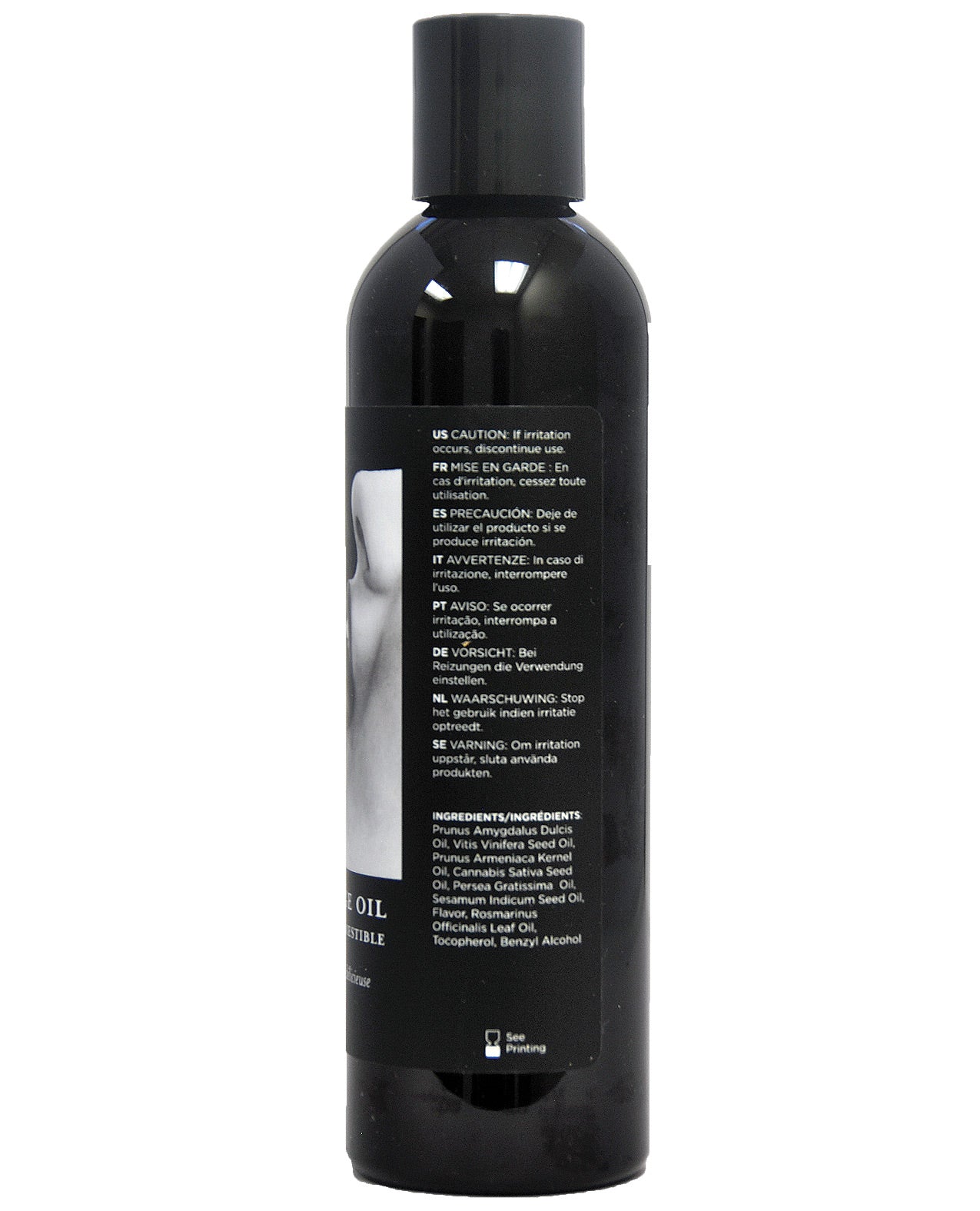 Earthly Body Hemp Edible Massage Oil - 8 oz Strawberry