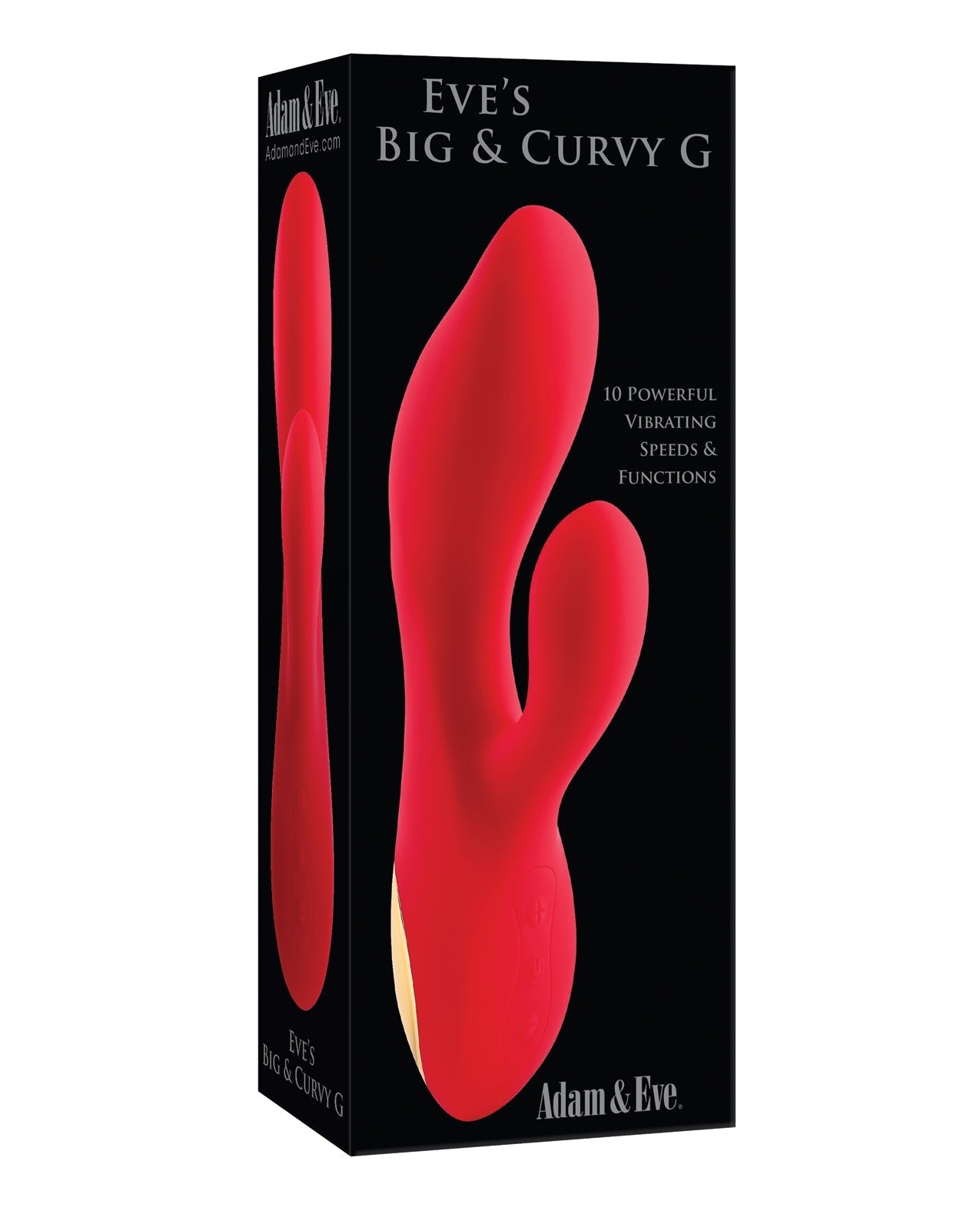 Adam & Eve Eve's Big & Curvy G Dual Stimulating Vibe - Red/Gold BKC Adam & Eve Eve's Big & Curvy G Dual Stimulating Vibe - Red/Gold BKC