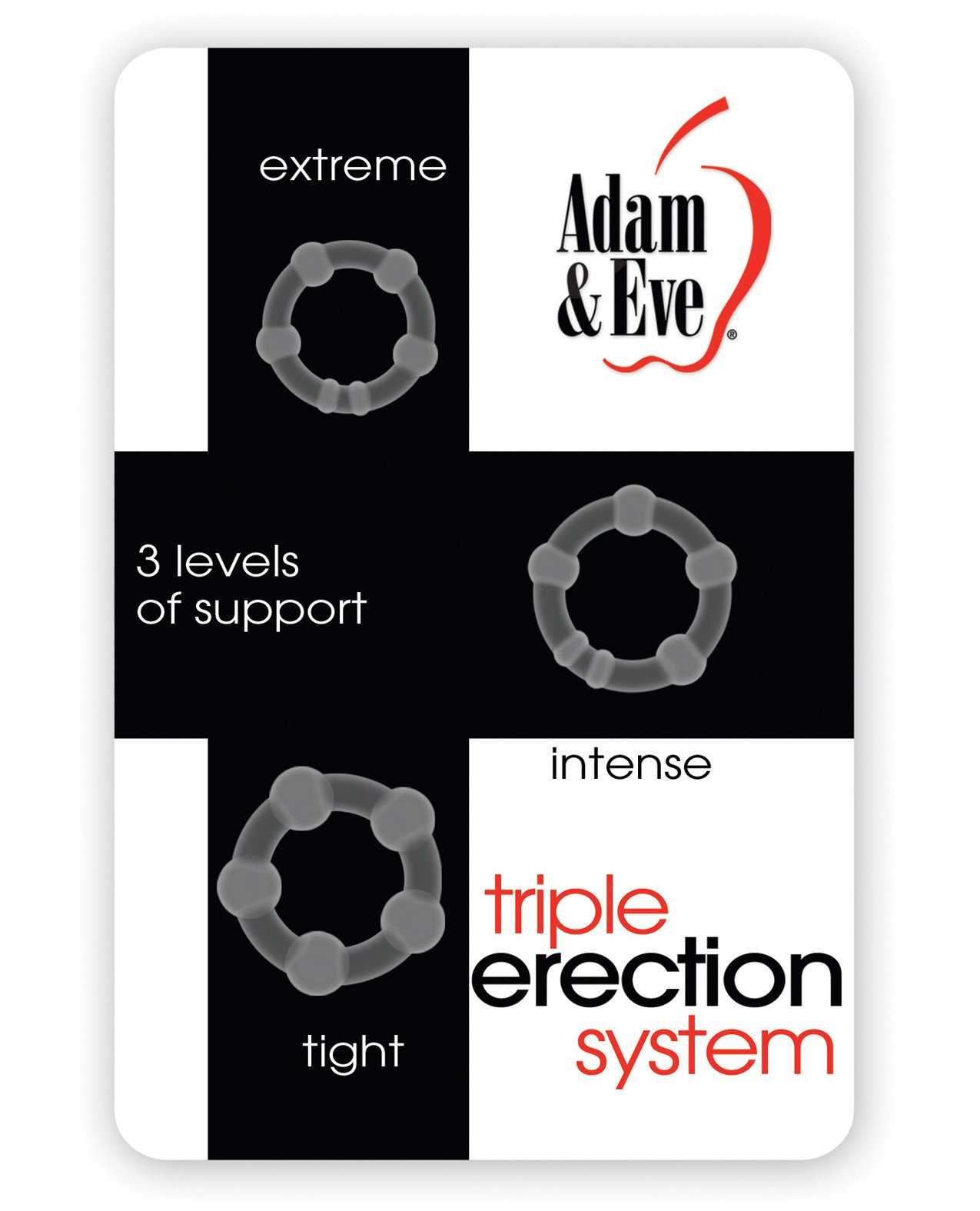Adam & Eve Triple Erection System - Clear Pack of 3